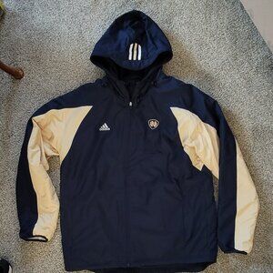Men's Adidas Notre Dame Hooded Jacket Large